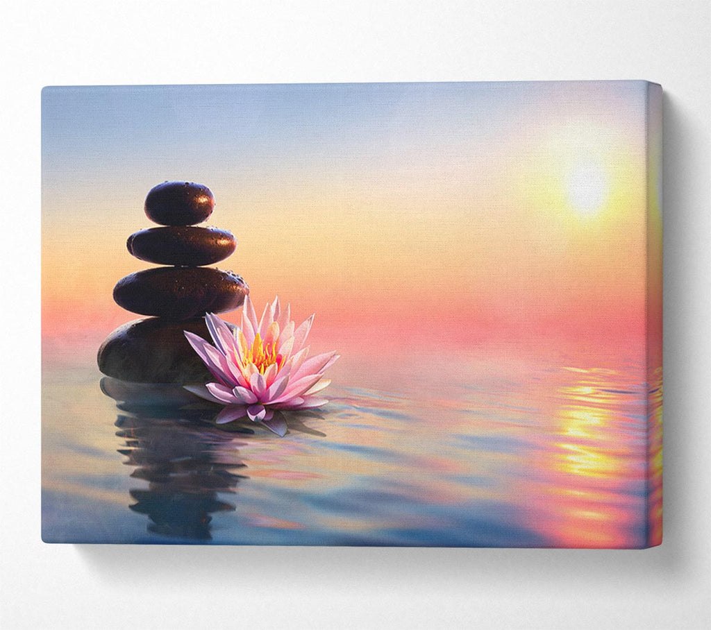 Picture of Zen Stones Lilly Canvas Print Wall Art