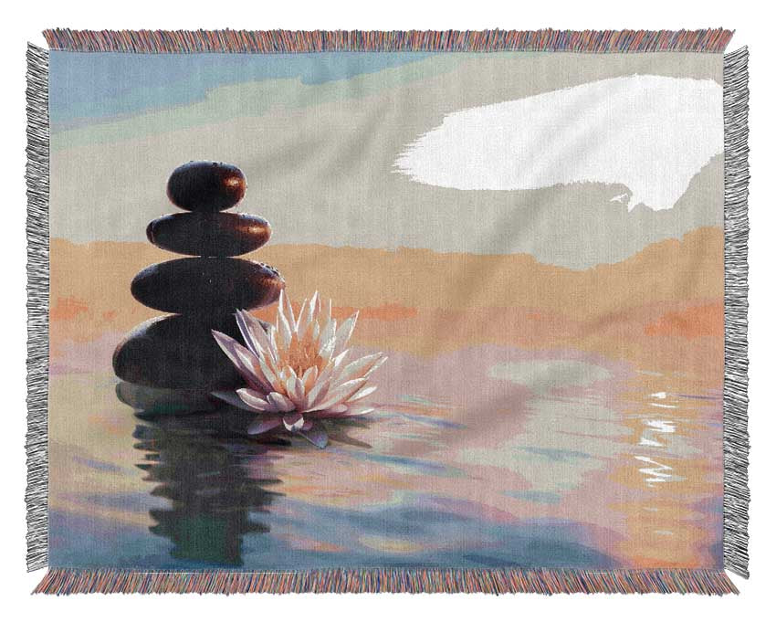 Zen Stones Lilly Woven Blanket
