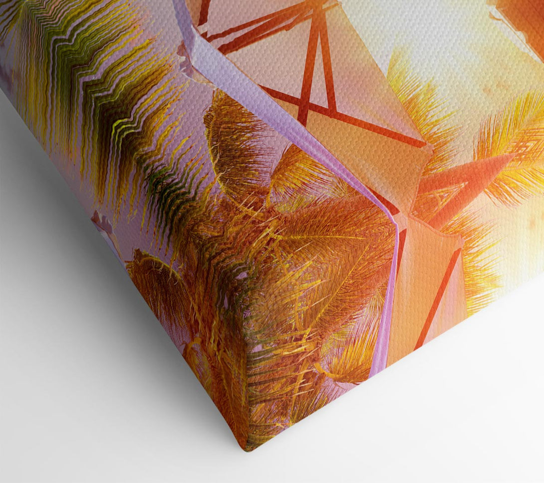  A Canvas Print of Sun chairs by the sea Canvas Art