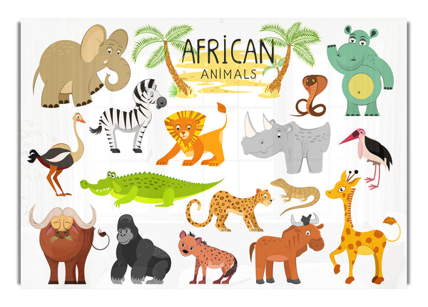 African animals cartoon