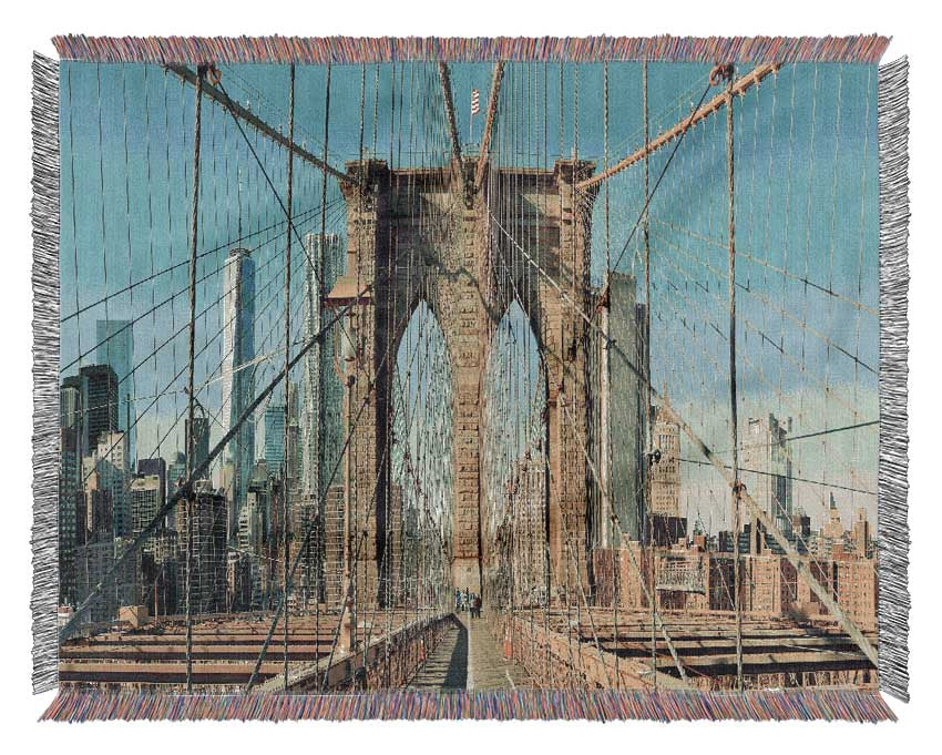 Amazing NYC Bridge Woven Blanket