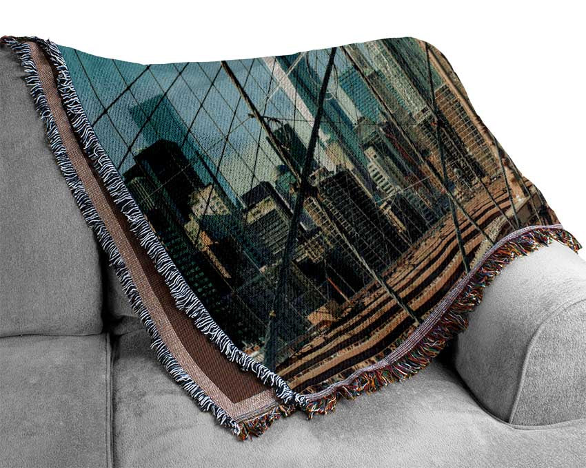 Amazing NYC Bridge Woven Blanket