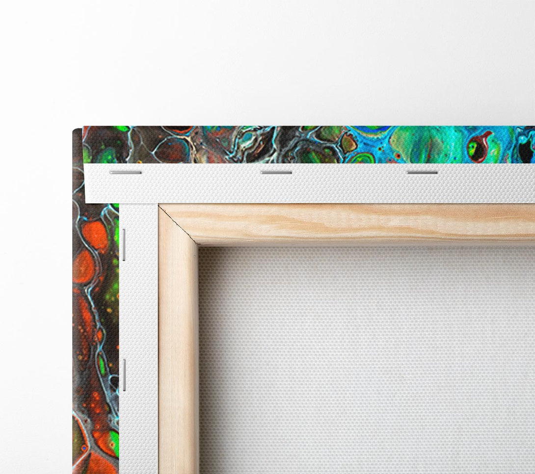  A Canvas Print of Neon Splash oil paints Canvas Art