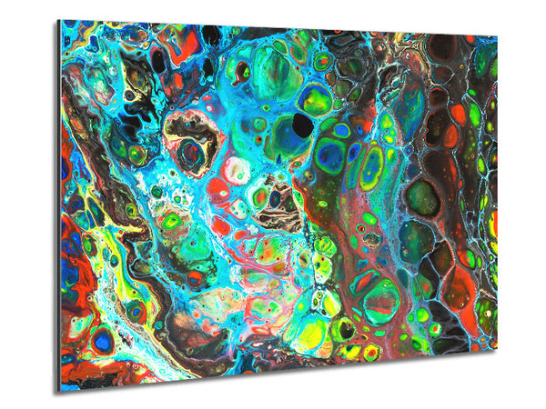 Neon Splash oil paints Metal Print