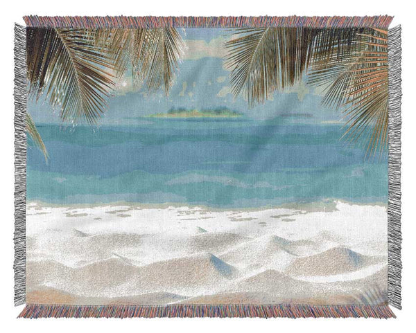 Palm Beach Island Sea Woven Blanket