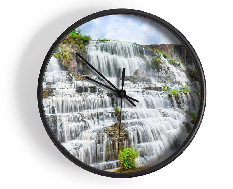 waterfall madness river Clock - Wallart-Direct UK