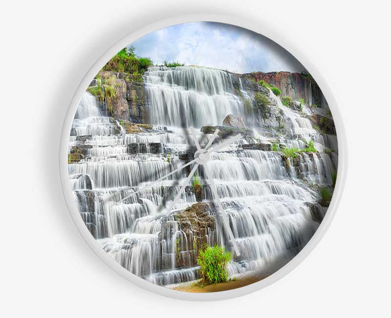 waterfall madness river Clock - Wallart-Direct UK