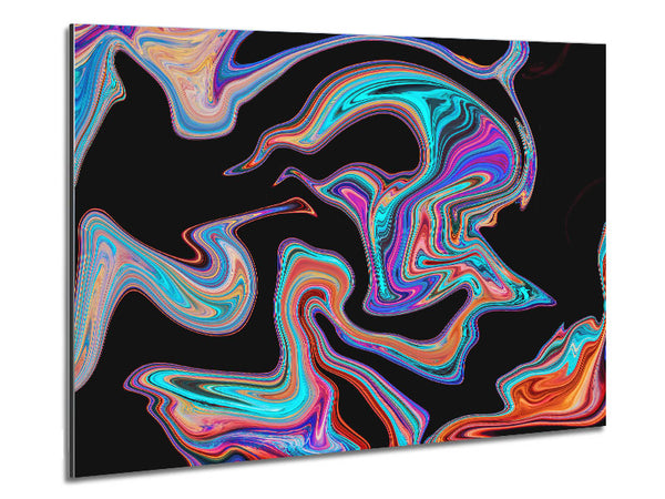 Neon Paints on black Metal Print