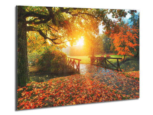 Woodland Bridge Herbstliche Ruhe