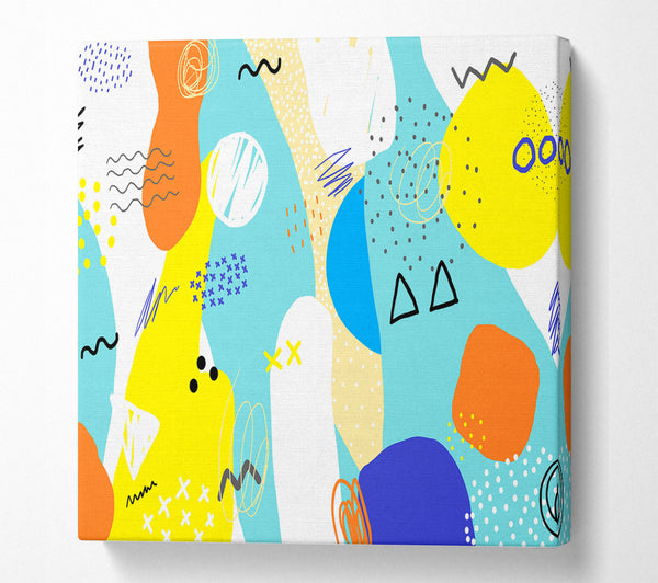 A Square Canvas Print Showing Modern contemporary illustration Square Wall Art