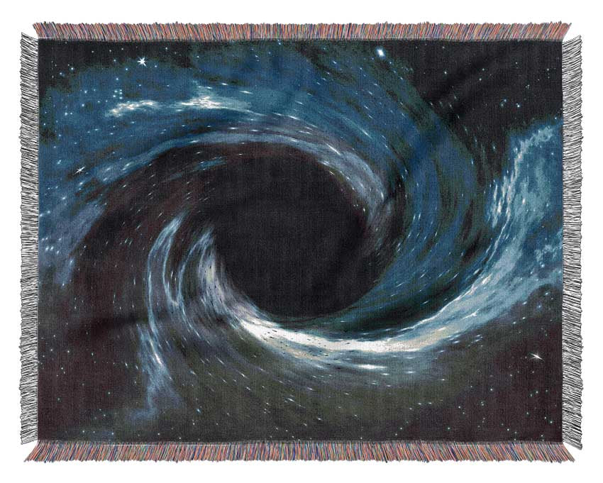 Vortex in space black hole Woven Blanket
