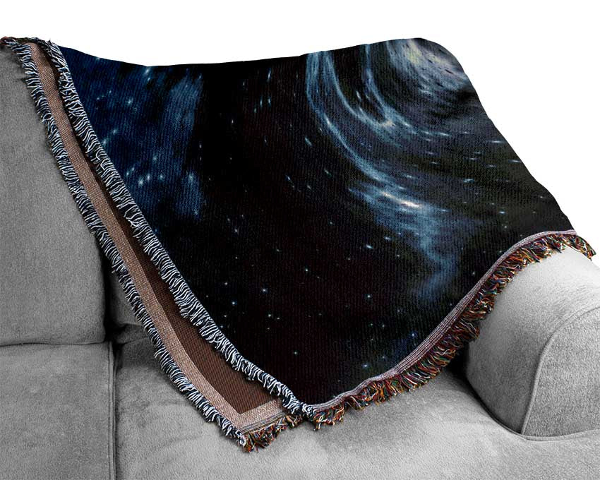 Vortex in space black hole Woven Blanket