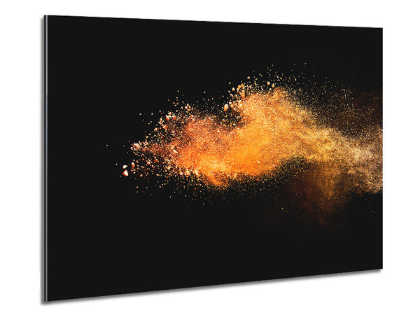 Orange powder airborn Metal Print