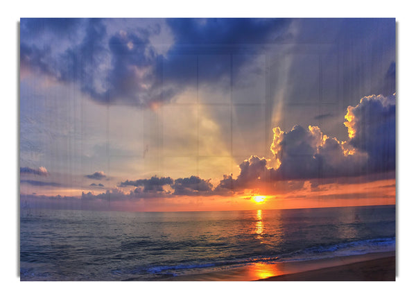 British sunset of the coast of frinton