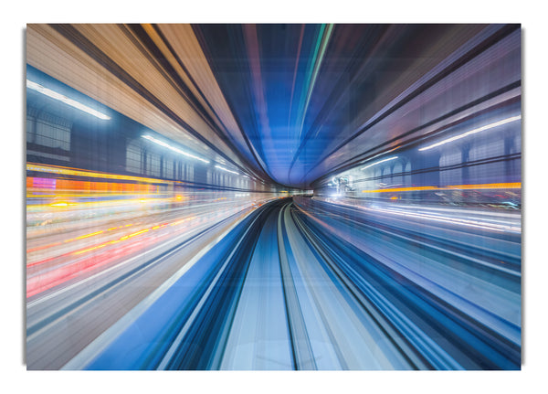 Tunnel aus Licht und Farbe