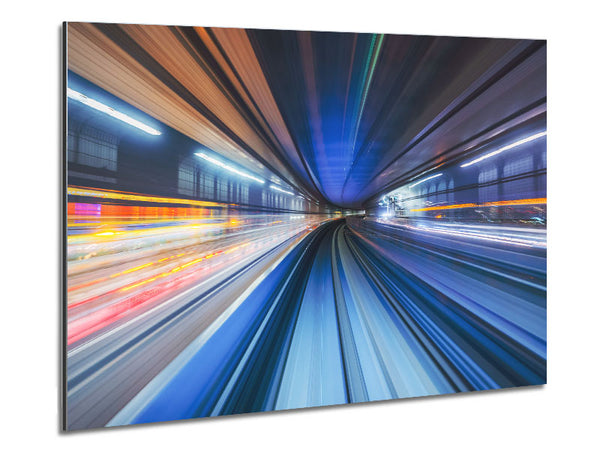 Tunnel aus Licht und Farbe