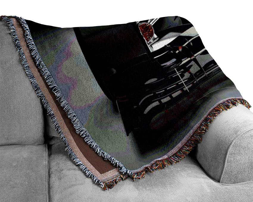 F1 racer futuristic Woven Blanket