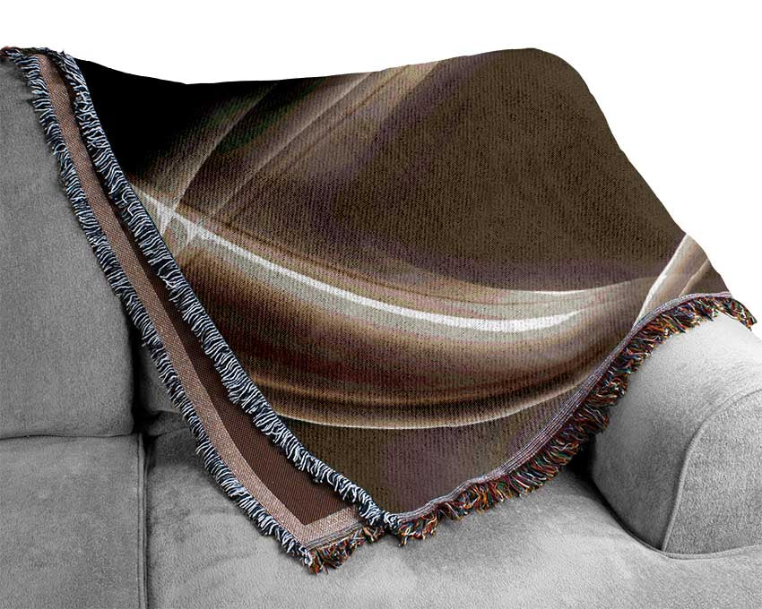 Streams of motion sepia Woven Blanket