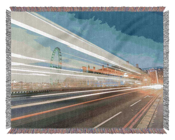 London Bridge Stream of light Woven Blanket
