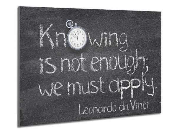 Leonardo da vinci quote chalks Metal Print