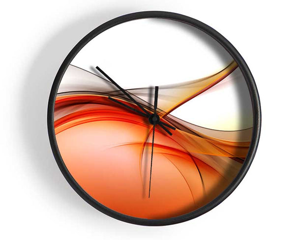 Fire abstract swirls Clock - Wallart-Direct UK