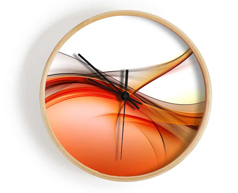 Fire abstract swirls Clock - Wallart-Direct UK