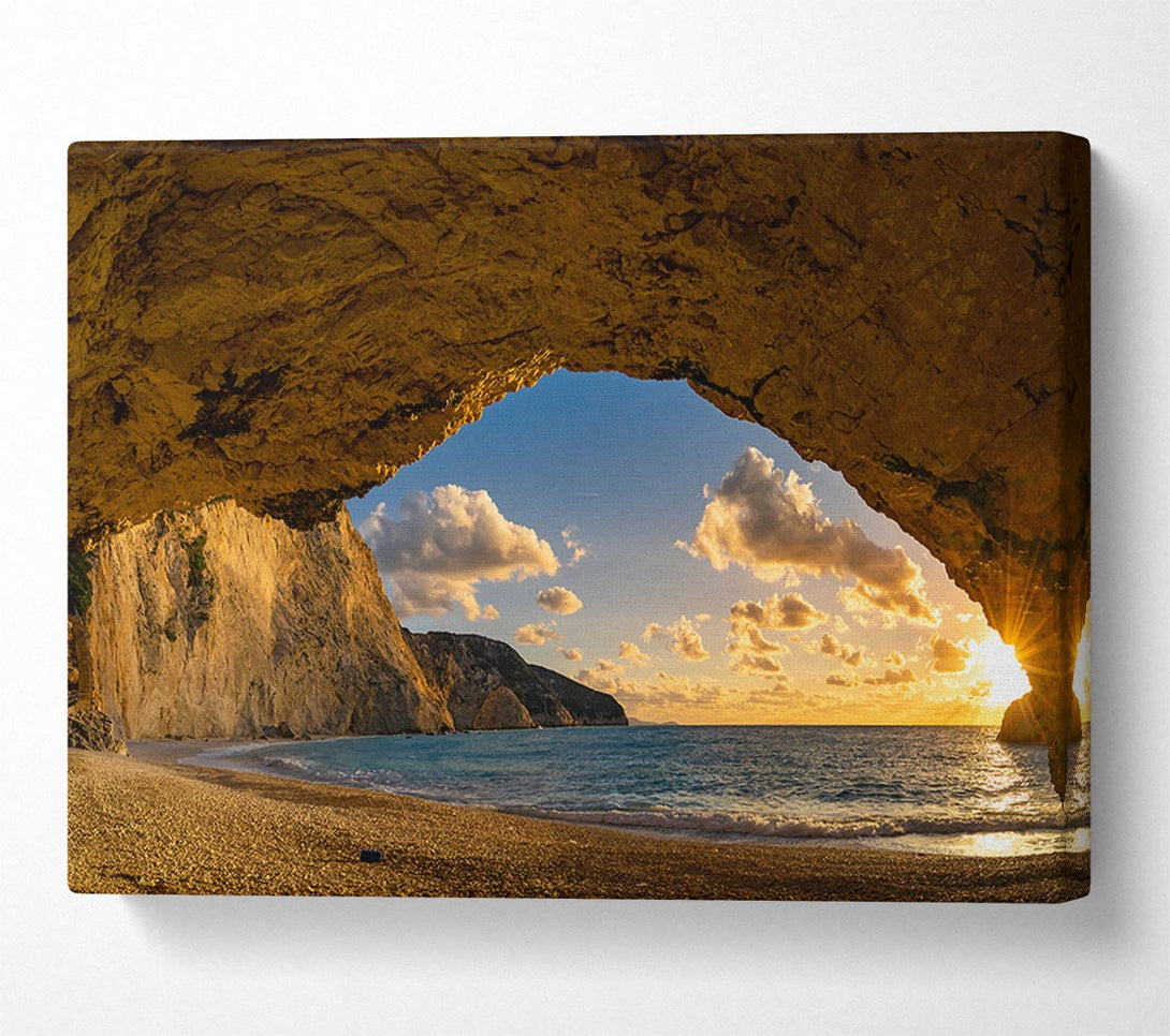 Picture of Cave on the coast Canvas Print Wall Art