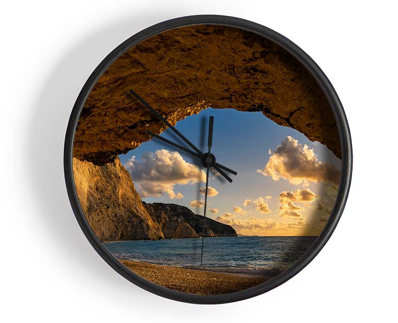 Cave on the coast Clock - Wallart-Direct UK