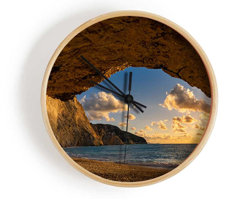 Cave on the coast Clock - Wallart-Direct UK