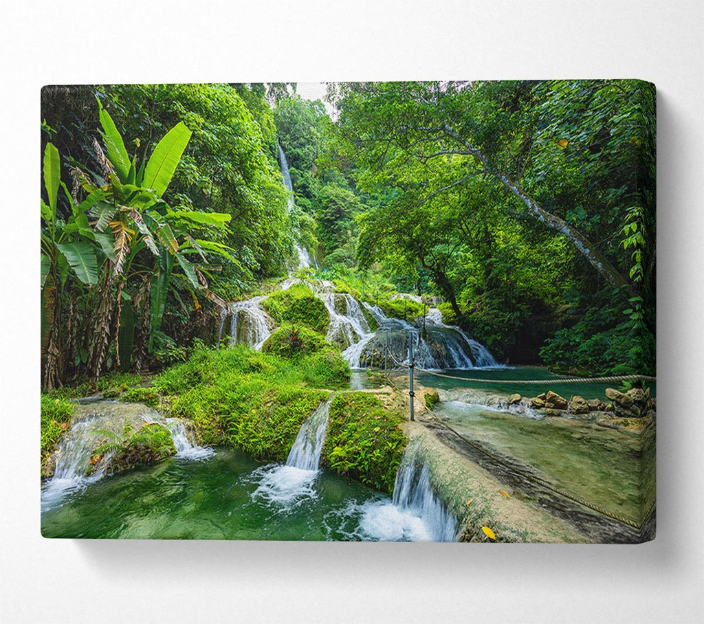 Picture of Green paradise mountain jungle Canvas Print Wall Art