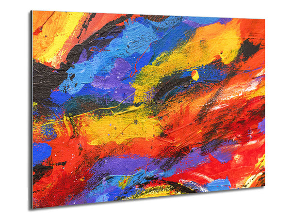 Oil painting Colour Splash Metal Print