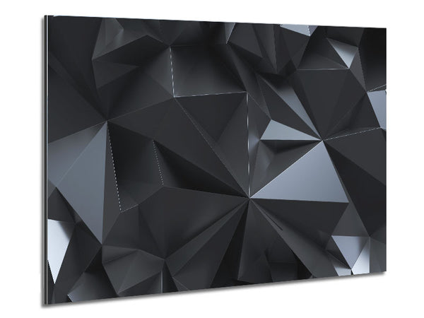 Grey triangles close up isometric