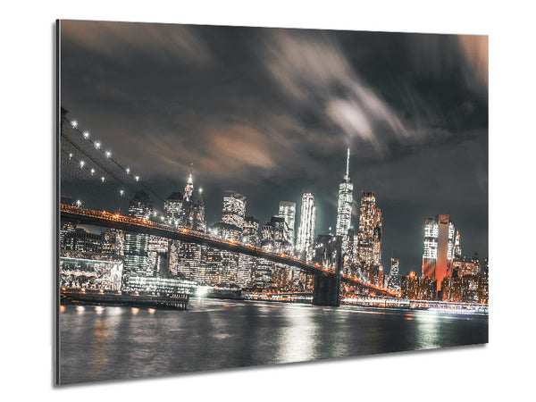 Licht auf der Brücke in New York