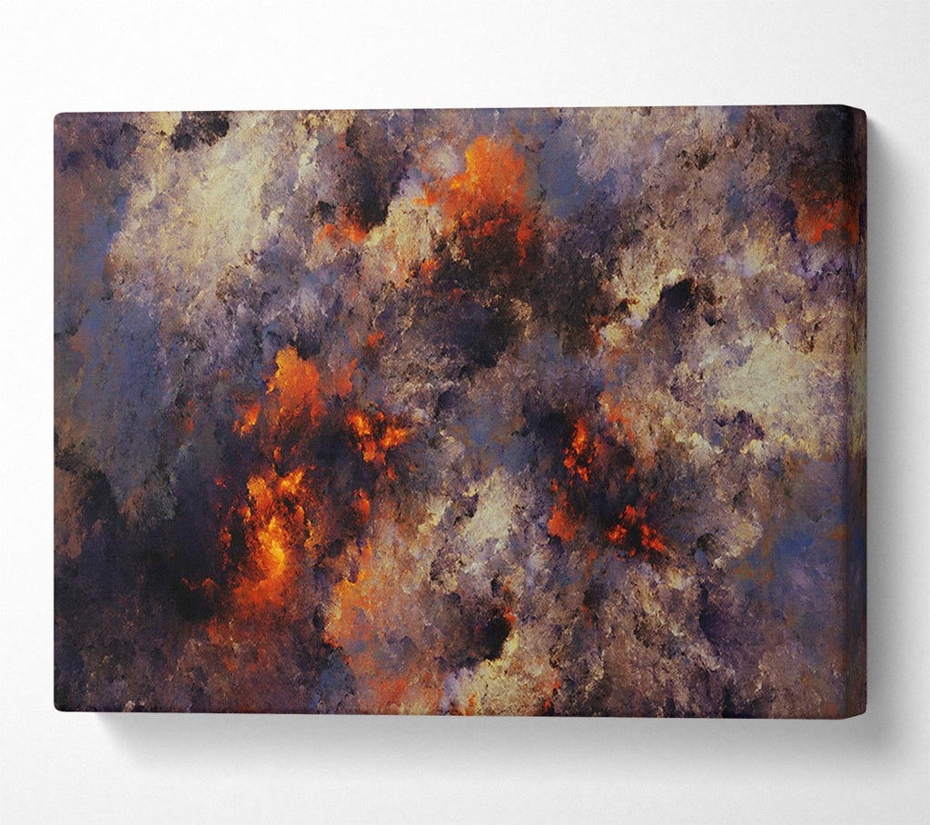 Picture of Volcanic ash colour splash Canvas Print Wall Art