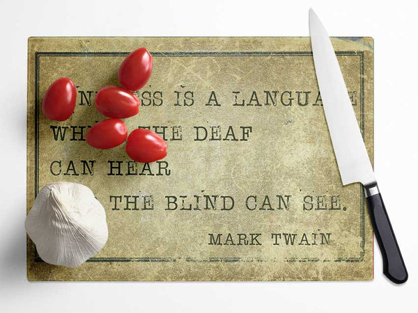 Mark Twain quote Glass Chopping Board