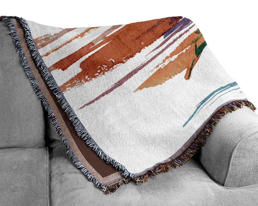 Running Water Colour Woven Blanket