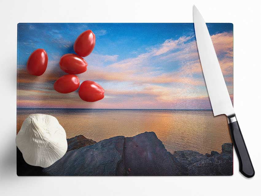 Scenic view out to sea Glass Chopping Board