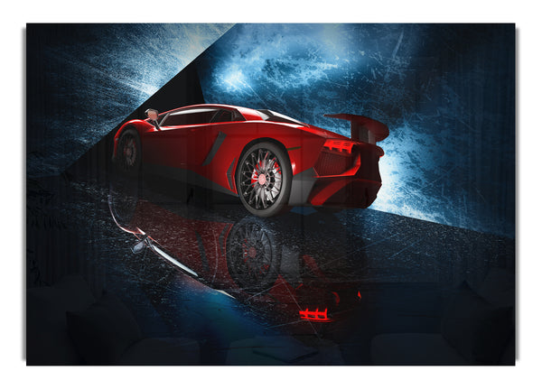 Red Supercar stanced