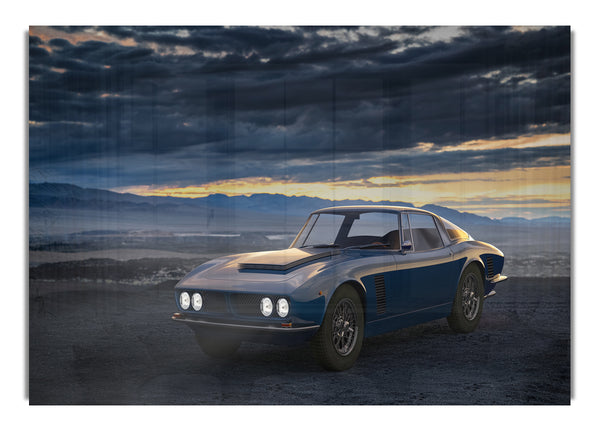 Retro Car in the clouds