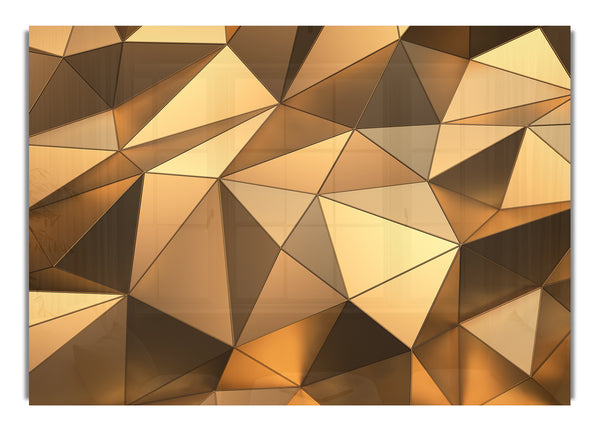 Gold Geometric Triangles shining