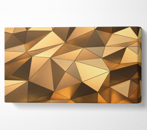 Gold geometrische Dreiecke glänzen