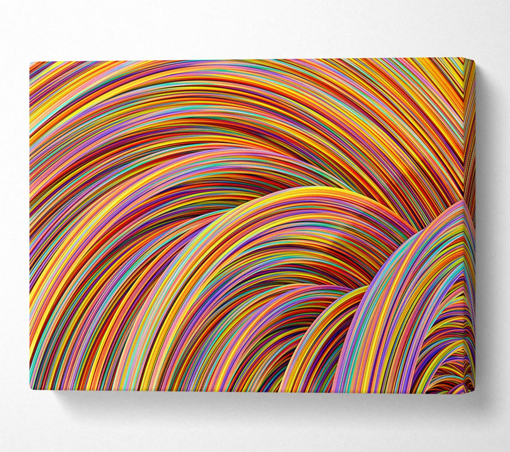 Picture of Colourful tubes curving in formation Canvas Print Wall Art