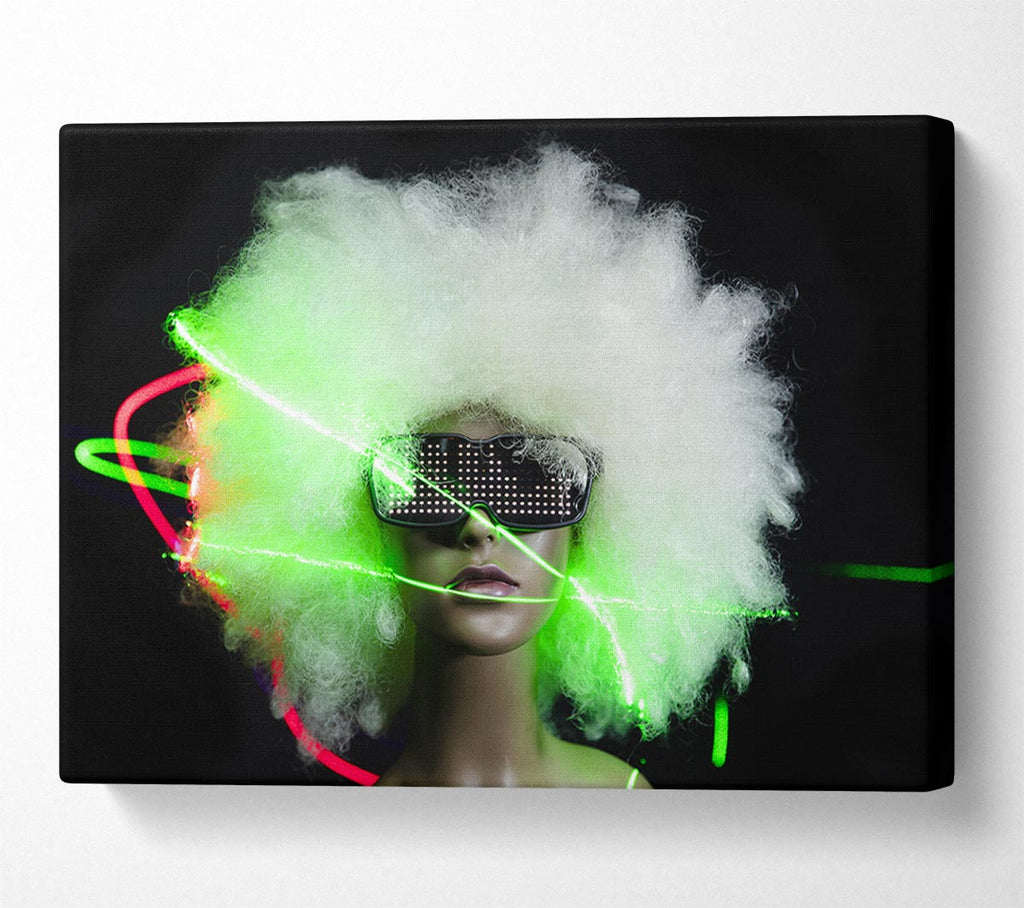 Picture of Neon light afro Canvas Print Wall Art