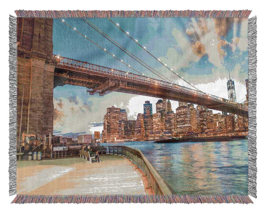 Up close and personal New york Woven Blanket