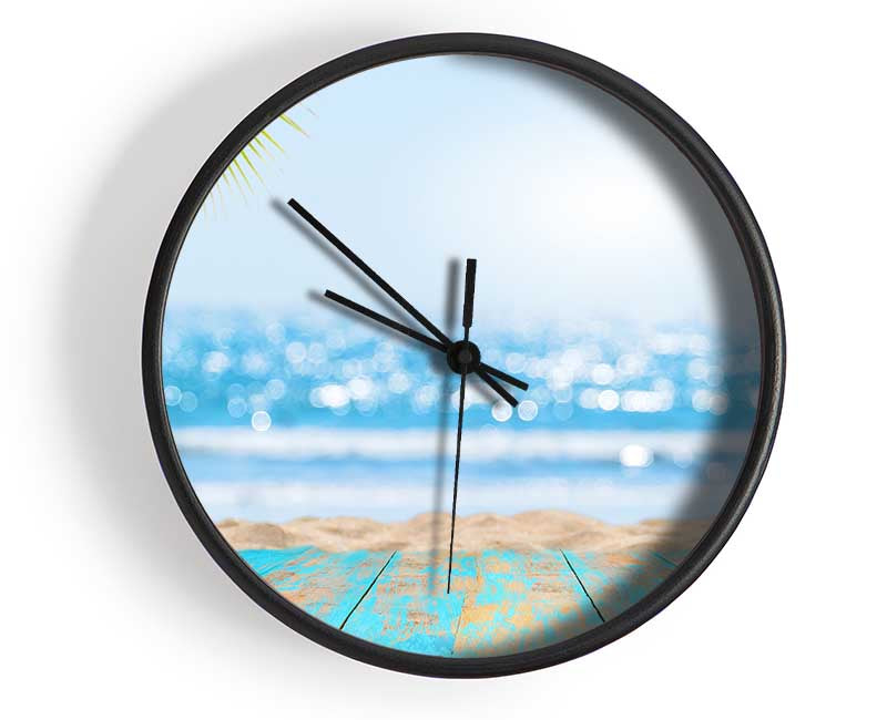 soft focus paradise Clock - Wallart-Direct UK