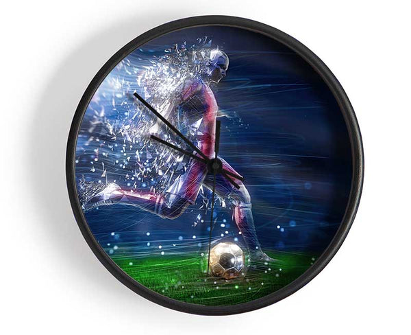 Fractured in light football Clock - Wallart-Direct UK