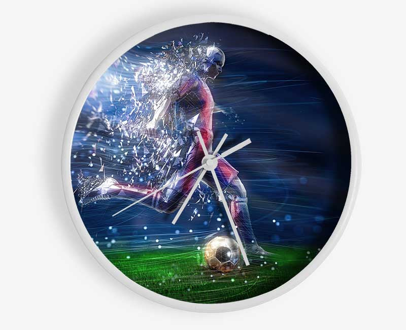 Fractured in light football Clock - Wallart-Direct UK