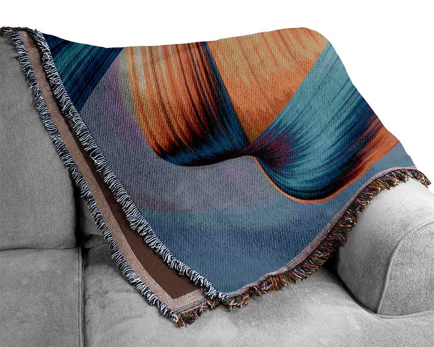 Ribbon of colour and light Woven Blanket