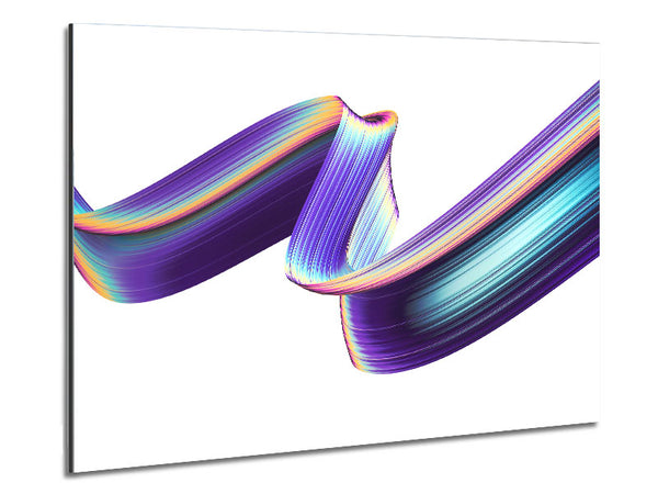 Ribbon of purple neon light Metal Print