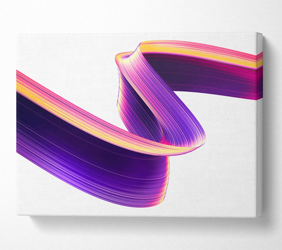 Picture of Purple Ribbon swirl Canvas Print Wall Art